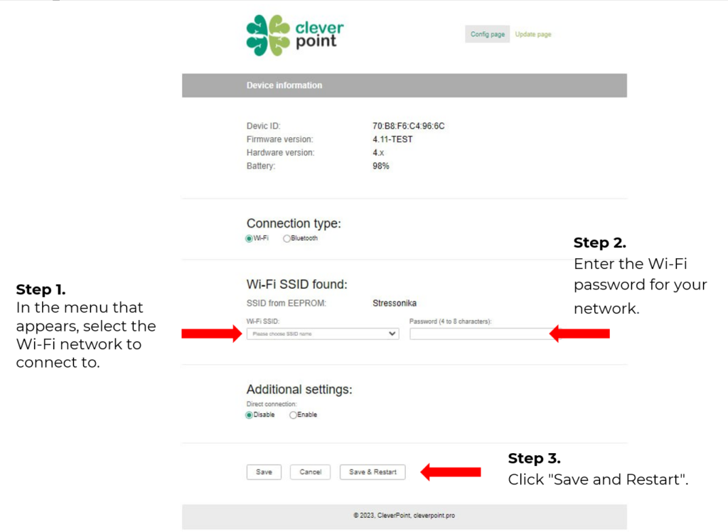 First time Wi-Fi setup